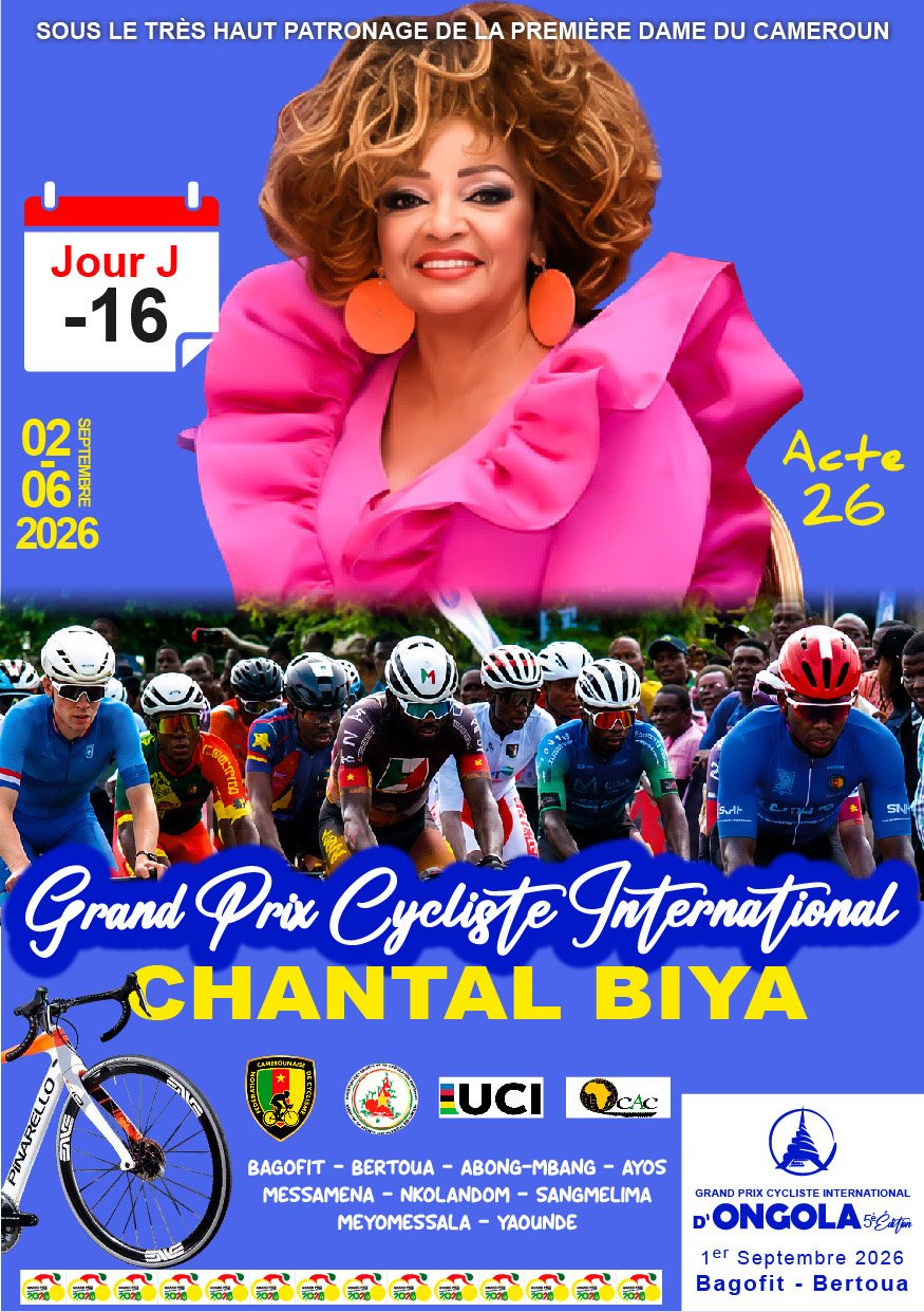 Affiche Officielle Grand Prix Cycliste International Chantal Biya 2026 Acte 26